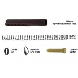 Tubo per AR15 MIL SPEC a 6 posizioni e kit accessori