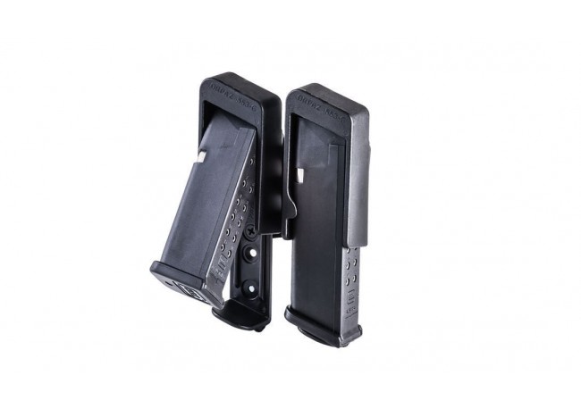 PORTA CARICATORE DOPPIO X GLOCK NERO