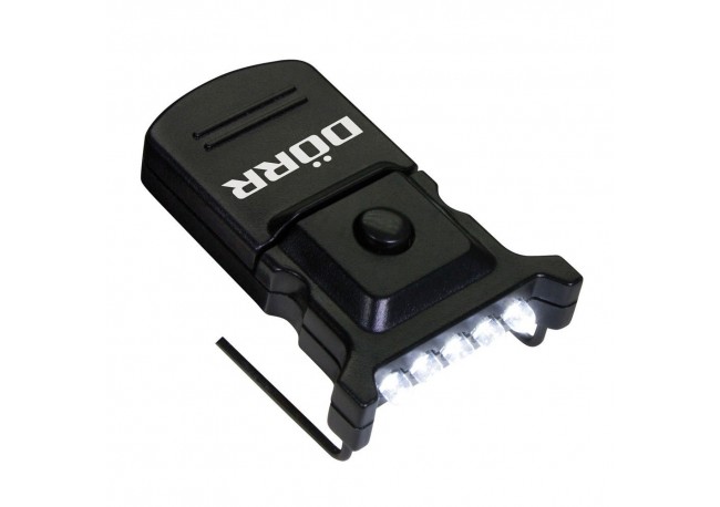 Micro torcia a 5 LED per berretti o targhe