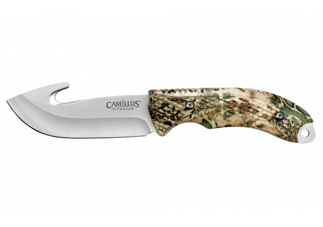Coltello a lama fissa 23 cm Camillus Veil ® Camouflage con gancio scuoiatore